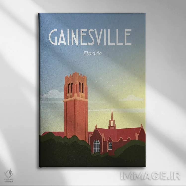 تابلو دکوراتیو گینزویل اثر عمر اسکالانته - نمای روبهرو روی دیوار