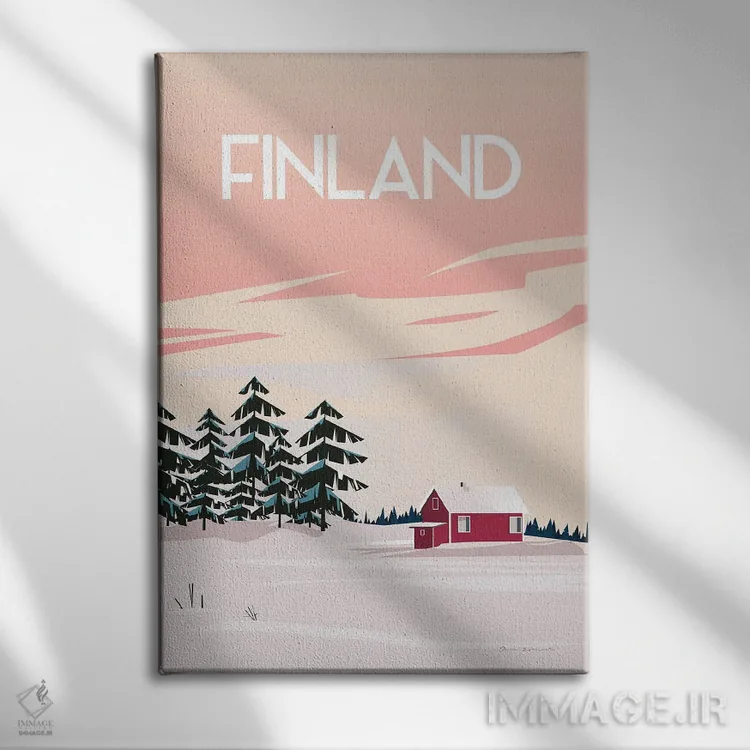 تابلو دکوراتیو فنلاند II اثر عمر اسکالانته - نمای روبهرو روی دیوار