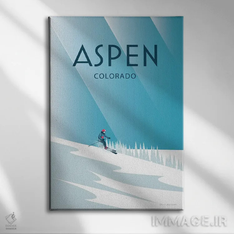 تابلو دکوراتیو آسپن اثر عمر اسکالانته - نمای روبهرو روی دیوار