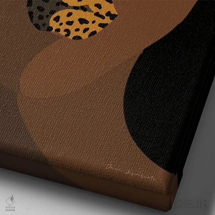 تابلو مدرن تزئینات مد I اثر عمر اسکالانته - نمای نزدیک بافت بوم