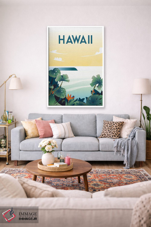 تابلو دکوراتیو هاوایی اثر عمر اسکالانته - D1W