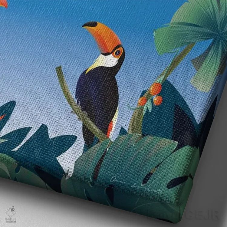 تابلو دکوراتیو کاستاریکا اثر عمر اسکالانته - نمای نزدیک بافت بوم