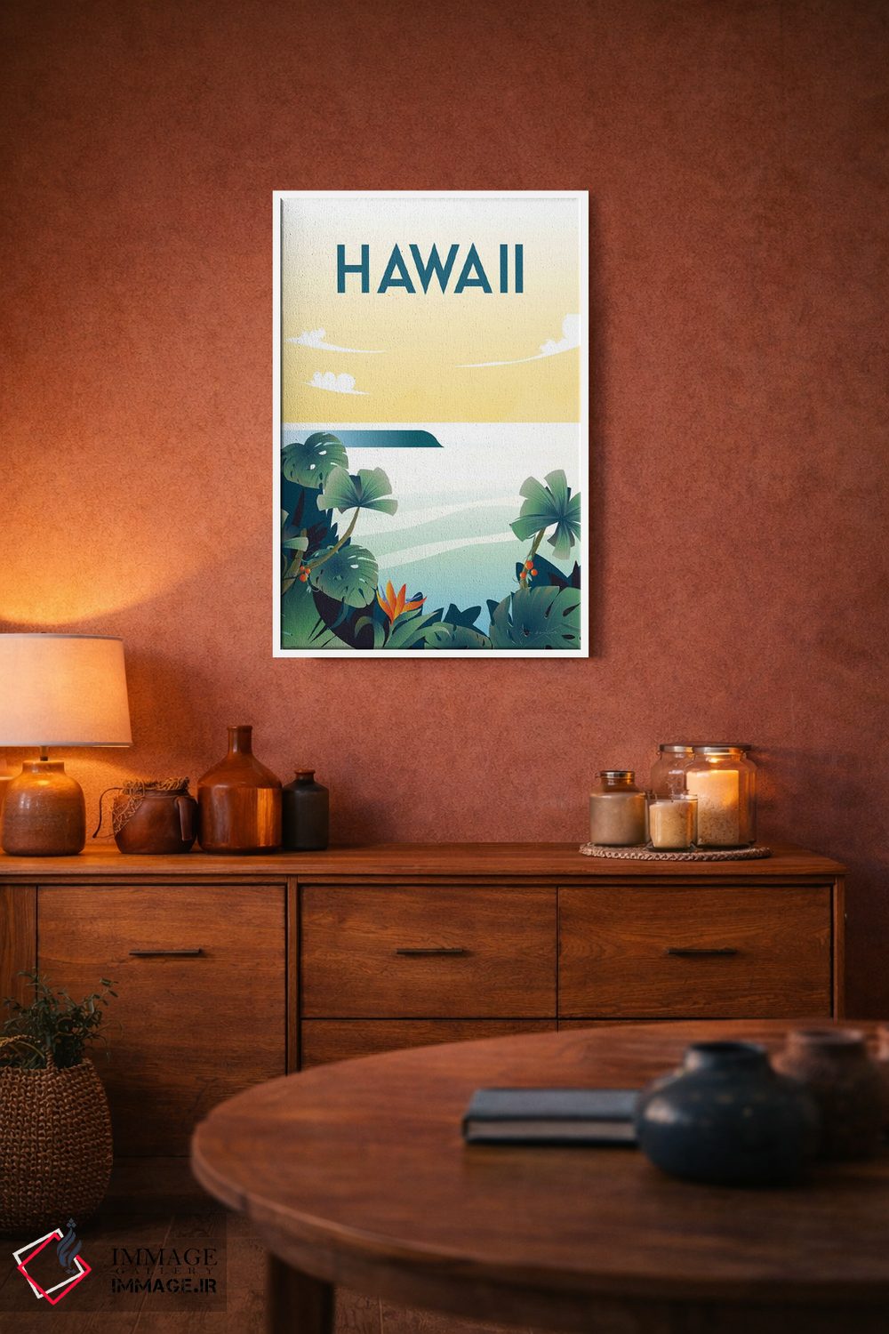تابلو دکوراتیو هاوایی اثر عمر اسکالانته - D2W