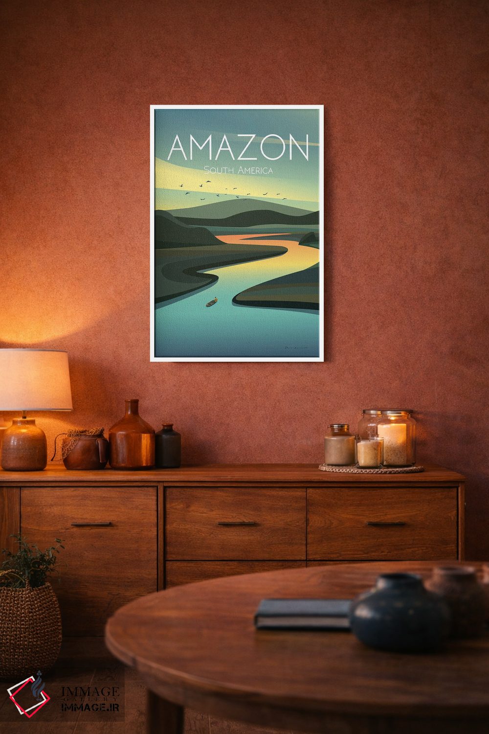 تابلو دکوراتیو آمازون اثر عمر اسکالانته - D3W
