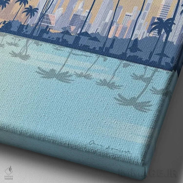 تابلو دکوراتیو پاناما اثر عمر اسکالانته - نمای نزدیک بافت بوم