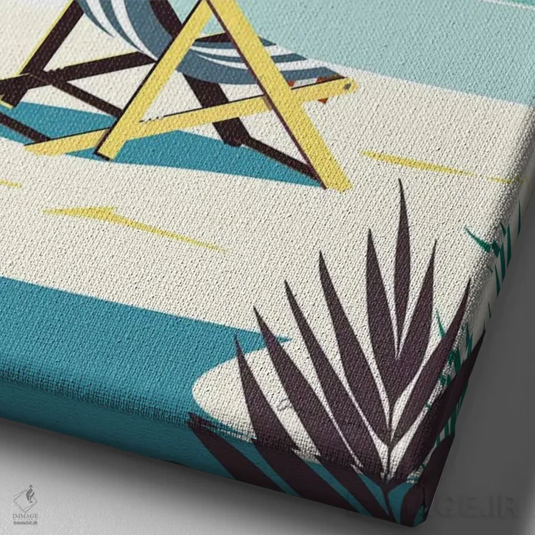 تابلو دکوراتیو لحظه ها را جمع کن، نه اشیاء را اثر عمر اسکالانته - نمای نزدیک بافت بوم