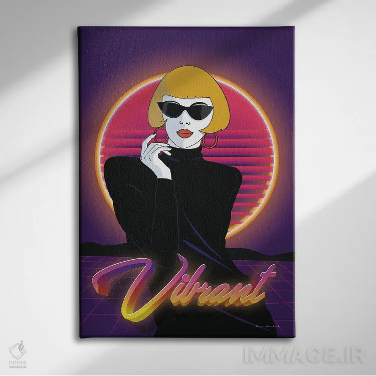 تابلو دکوراتیو دهه هشتادی ها I اثر عمر اسکالانته - نمای روبهرو روی دیوار