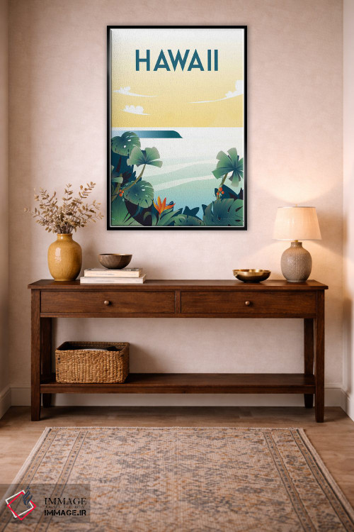 تابلو دکوراتیو هاوایی اثر عمر اسکالانته - D4B