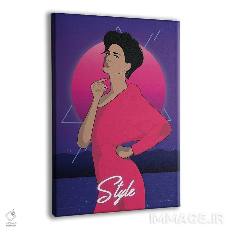 تابلو دکوراتیو دهه هشتادی ها III اثر عمر اسکالانته - نمای پرسپکتیو محصول