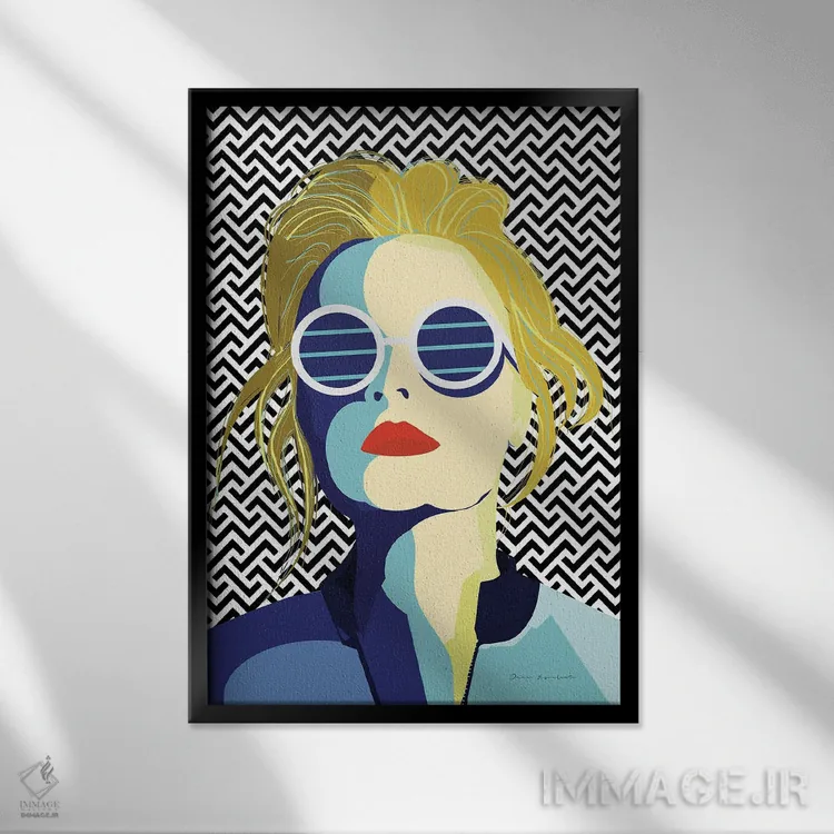 تابلو دکوراتیو استایل و نگرش IV اثر عمر اسکالانته - نمای قابدار مشکی