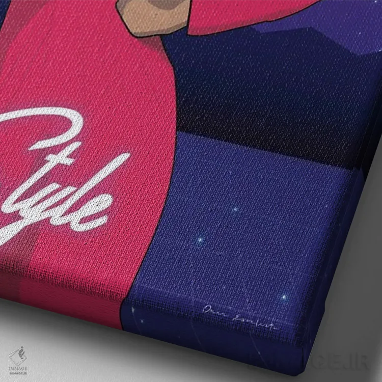 تابلو دکوراتیو دهه هشتادی ها III اثر عمر اسکالانته - نمای نزدیک بافت بوم