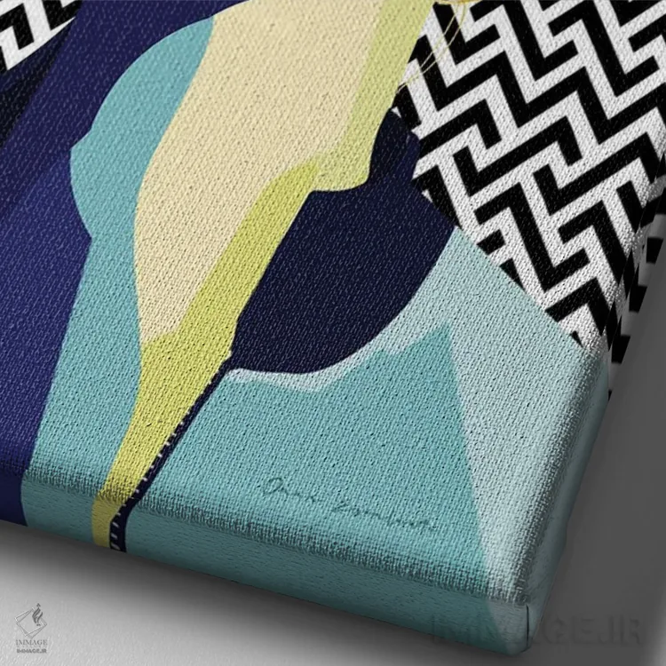 تابلو دکوراتیو استایل و نگرش IV اثر عمر اسکالانته - نمای نزدیک بافت بوم