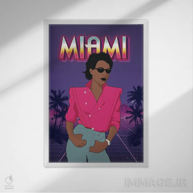 تابلو دکوراتیو دهه هشتادی ها II اثر عمر اسکالانته - نمای قابدار سفید