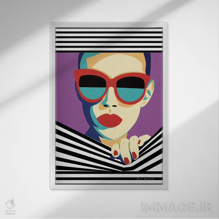 تابلو دکوراتیو استایل و نگرش II اثر عمر اسکالانته - نمای قابدار سفید