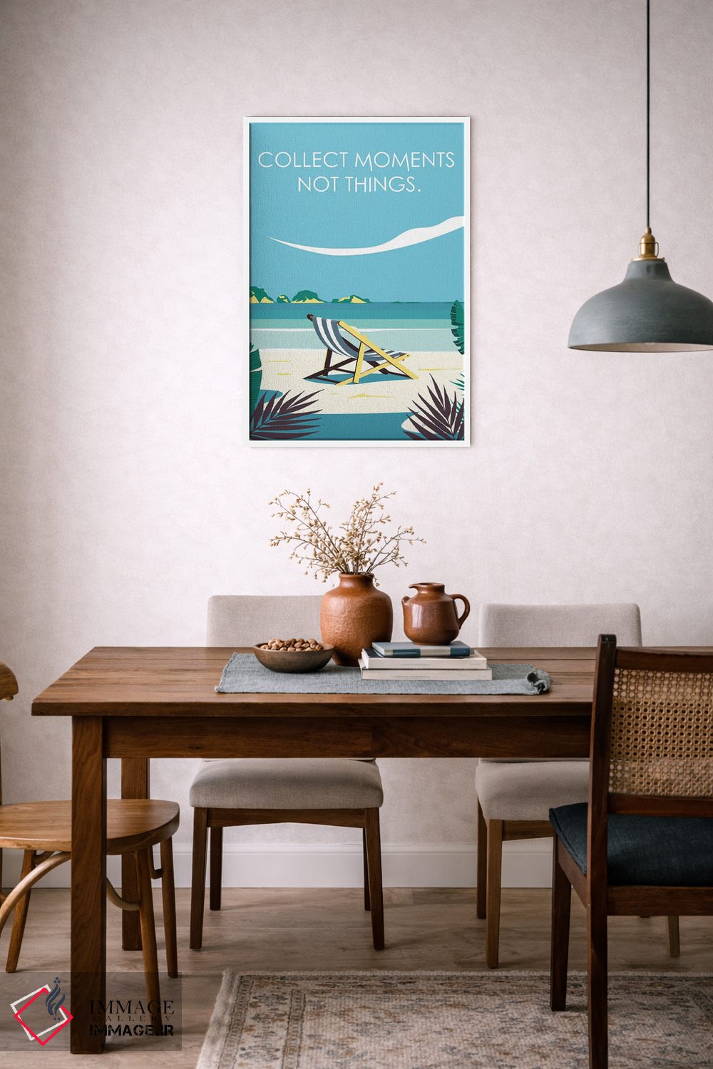 تابلو دکوراتیو لحظه ها را جمع کن، نه اشیاء را اثر عمر اسکالانته - D4W