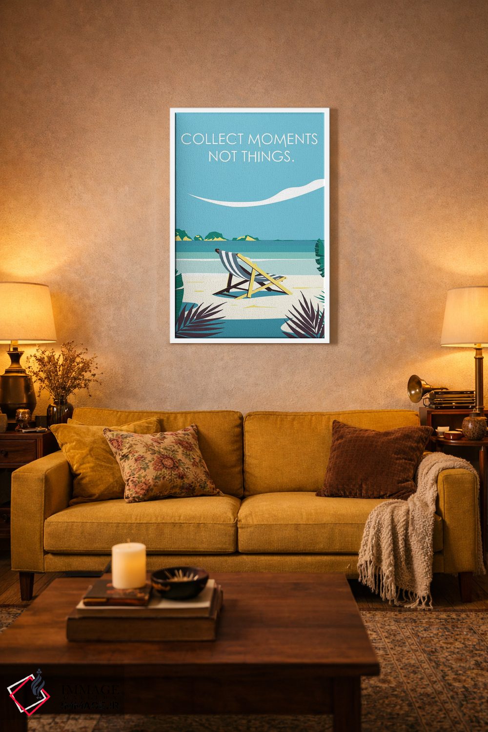 تابلو دکوراتیو لحظه ها را جمع کن، نه اشیاء را اثر عمر اسکالانته - D2W