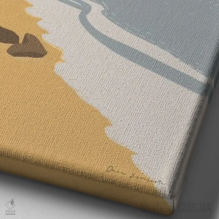 تابلو مینیمال سری لانکا اثر عمر اسکالانته - نمای نزدیک بافت بوم