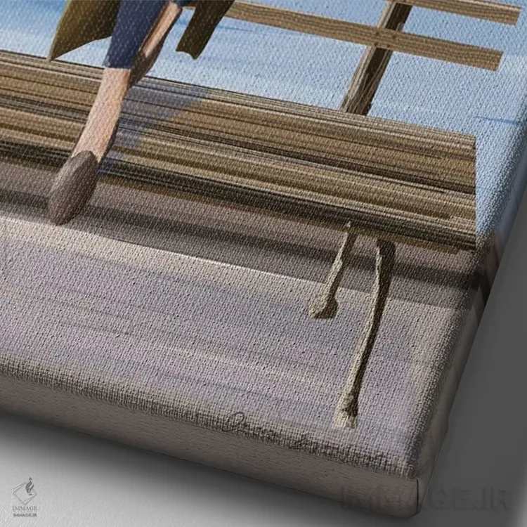 تابلو دکوراتیو دختر در نیویورک II اثر عمر اسکالانته - نمای نزدیک بافت بوم