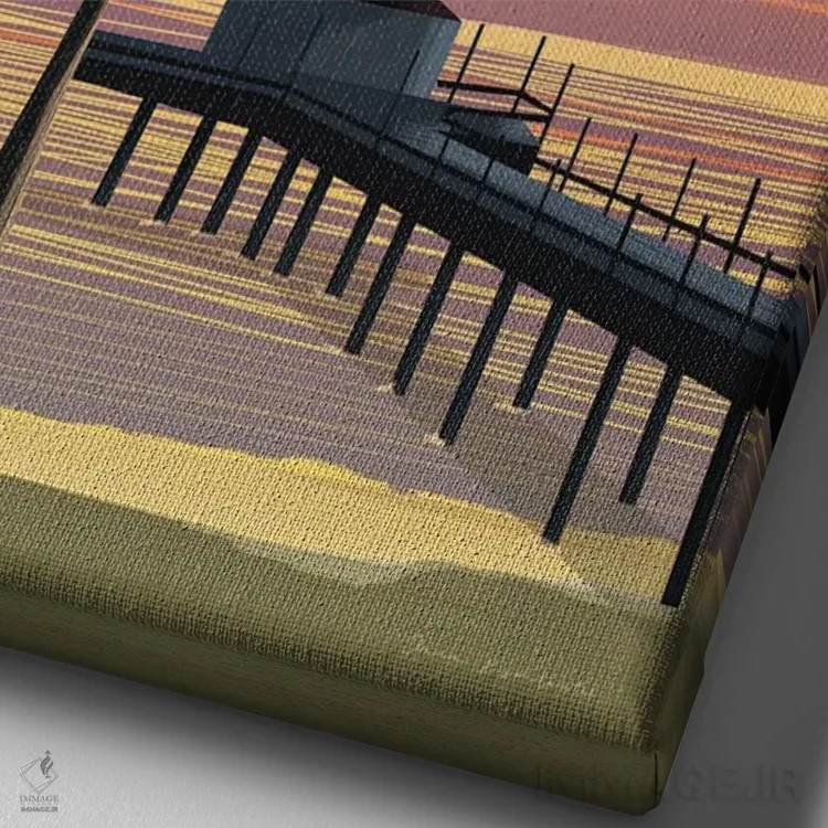 تابلو دکوراتیو کالیفرنیا اثر عمر اسکالانته - نمای نزدیک بافت بوم