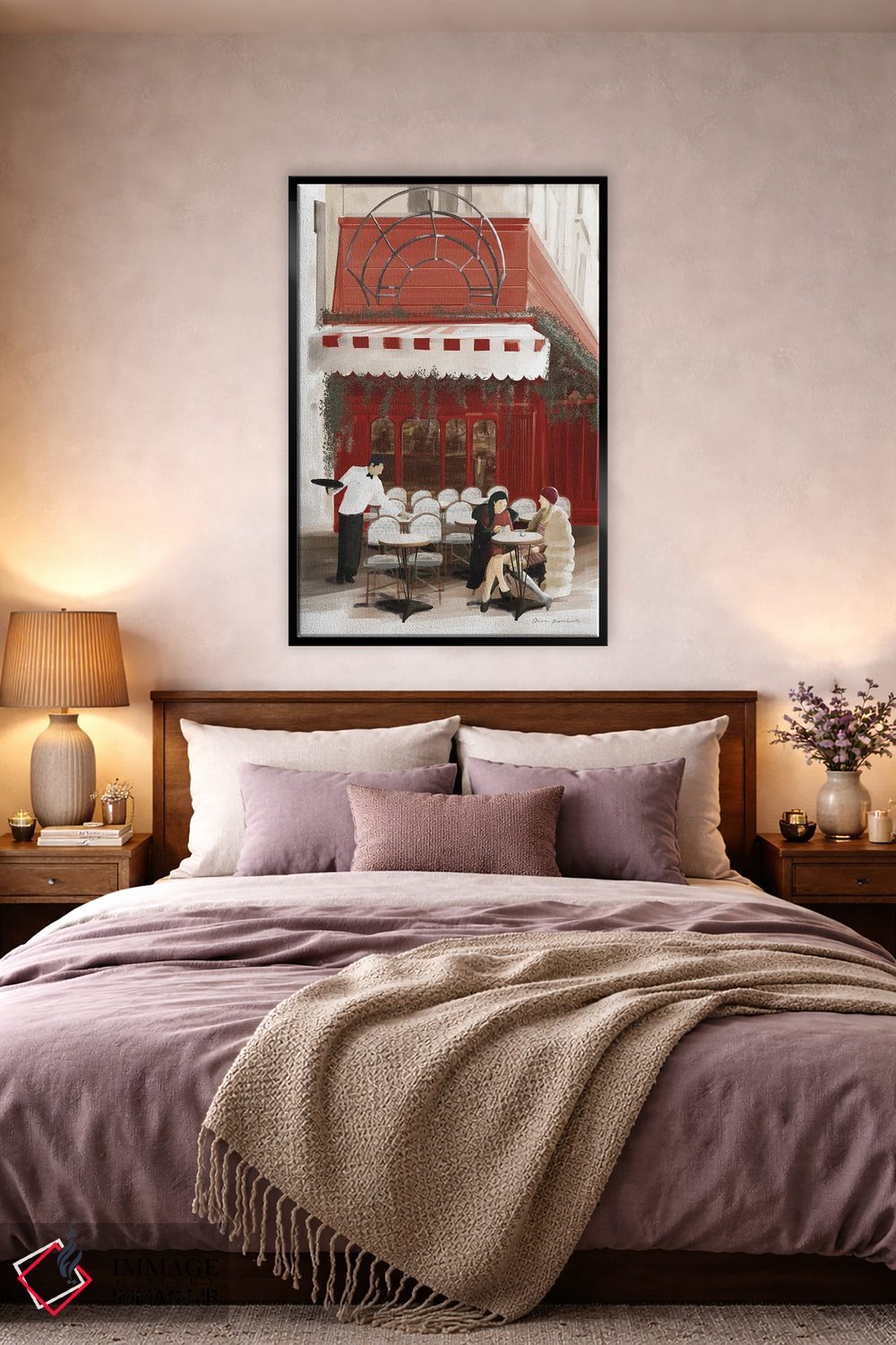 تابلو دکوراتیو کافه پاریسی اثر عمر اسکالانته - D5B