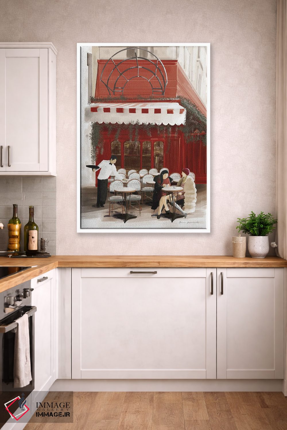 تابلو دکوراتیو کافه پاریسی اثر عمر اسکالانته - D4W
