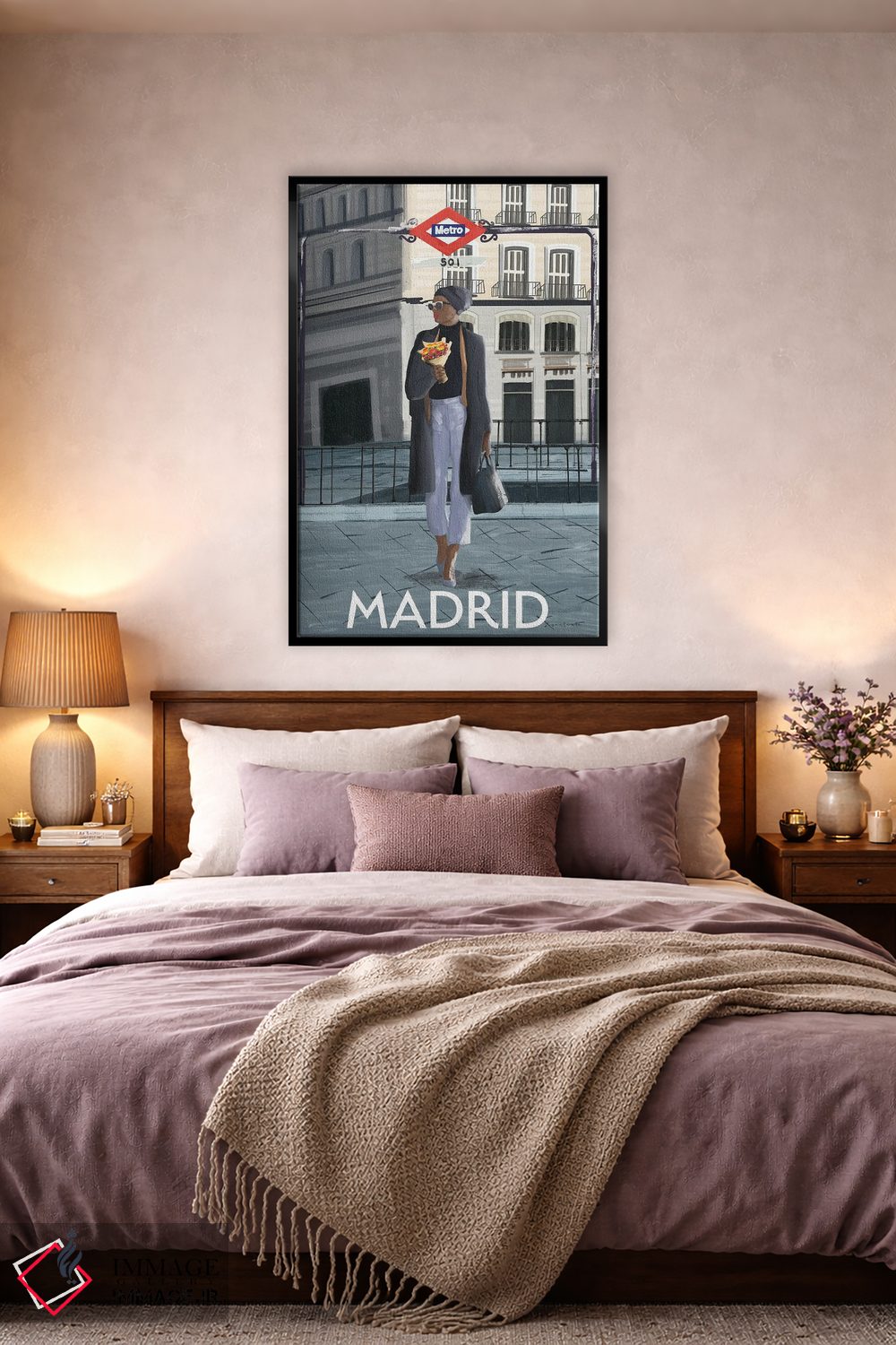 تابلو دکوراتیو دختر در مادرید اثر عمر اسکالانته - D4B