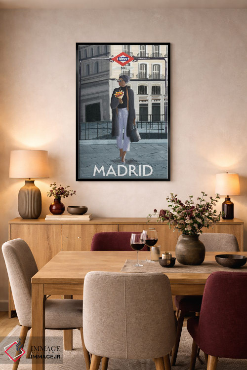 تابلو دکوراتیو دختر در مادرید اثر عمر اسکالانته - D5B