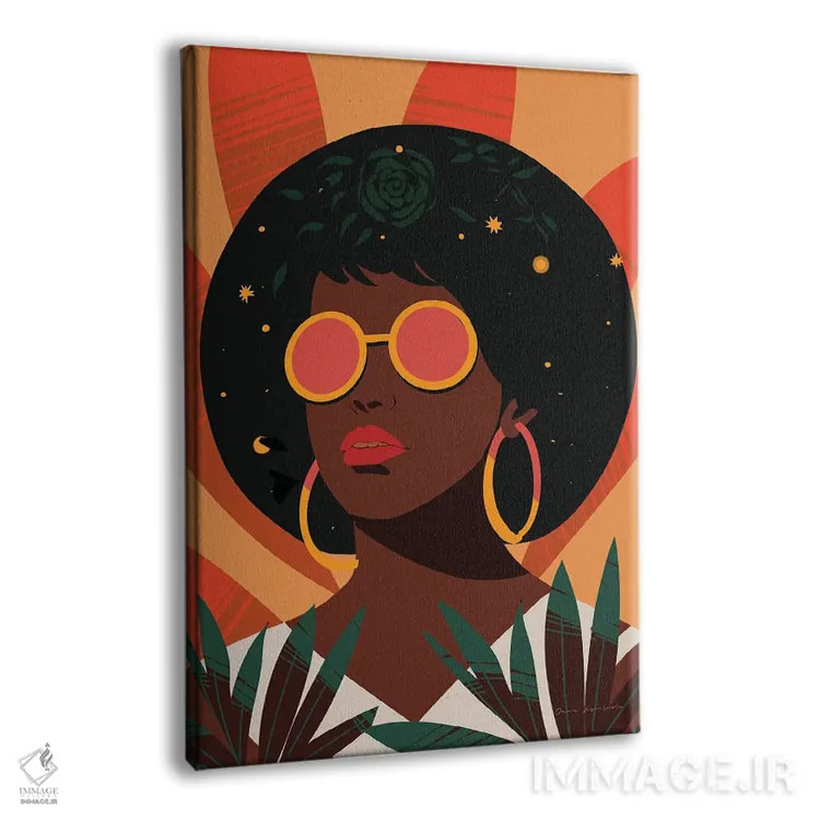 تابلو دکوراتیو زن بوهو II اثر عمر اسکالانته - نمای پرسپکتیو محصول