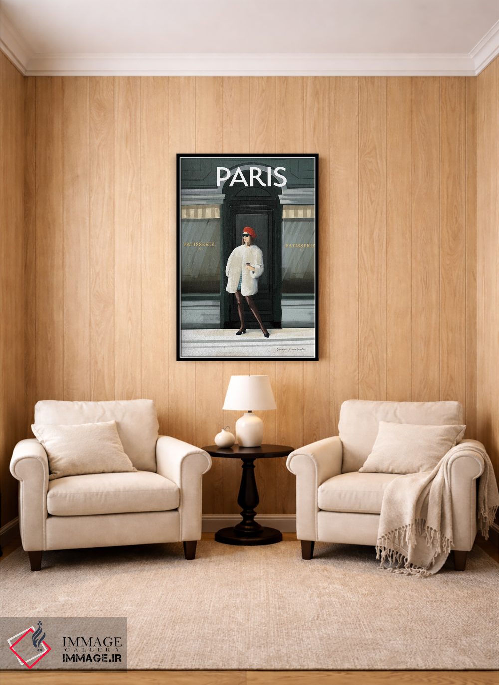 تابلو دکوراتیو دختر در پاریس II اثر عمر اسکالانته - D5B