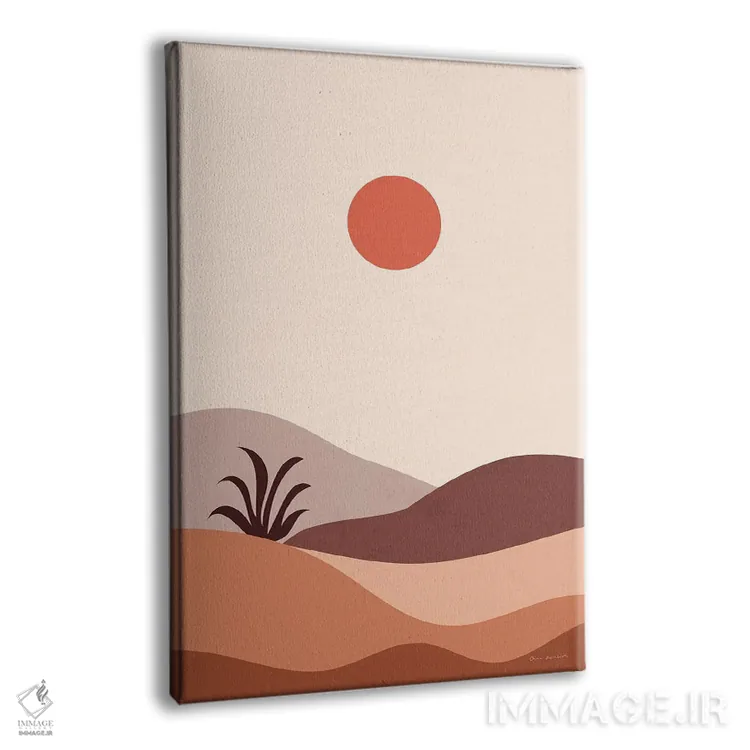 تابلو مینیمال بیابان بوهو I اثر عمر اسکالانته - نمای پرسپکتیو محصول