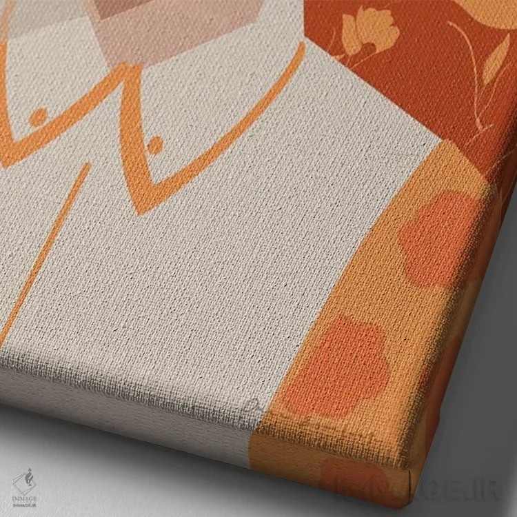 تابلو دکوراتیو زن بوهو I اثر عمر اسکالانته - نمای نزدیک بافت بوم