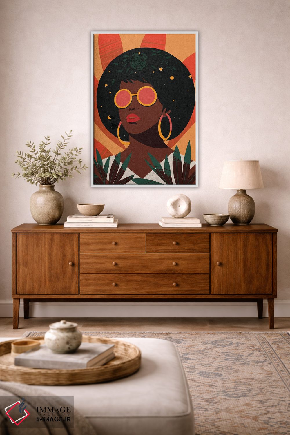 تابلو دکوراتیو زن بوهو II اثر عمر اسکالانته - D2W