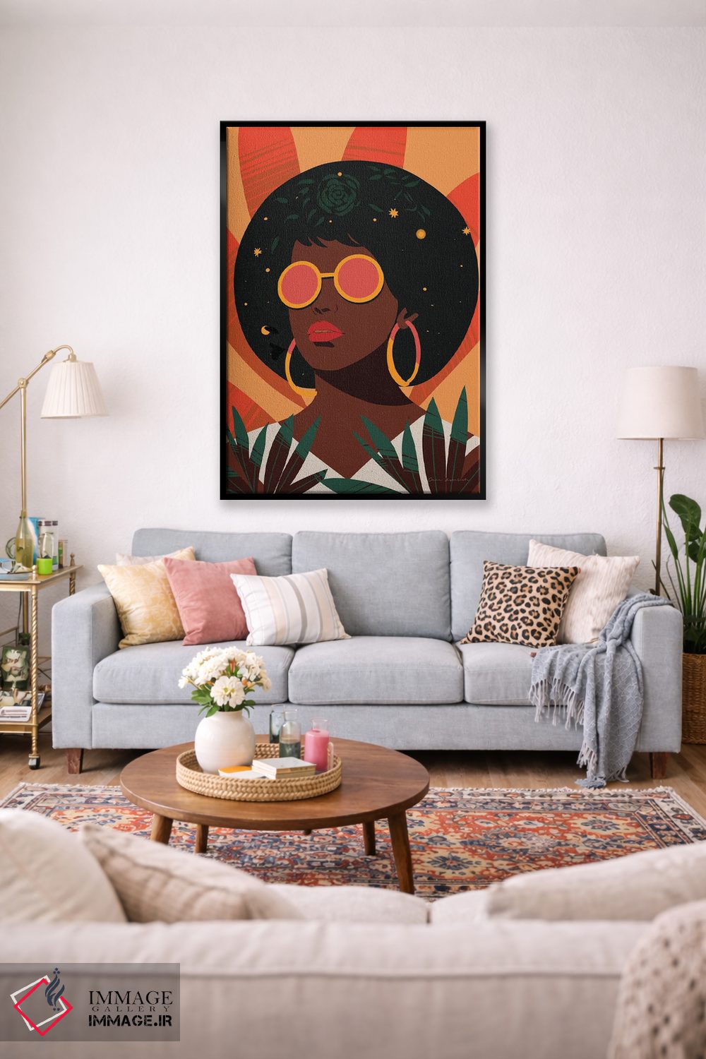 تابلو دکوراتیو زن بوهو II اثر عمر اسکالانته - D1B