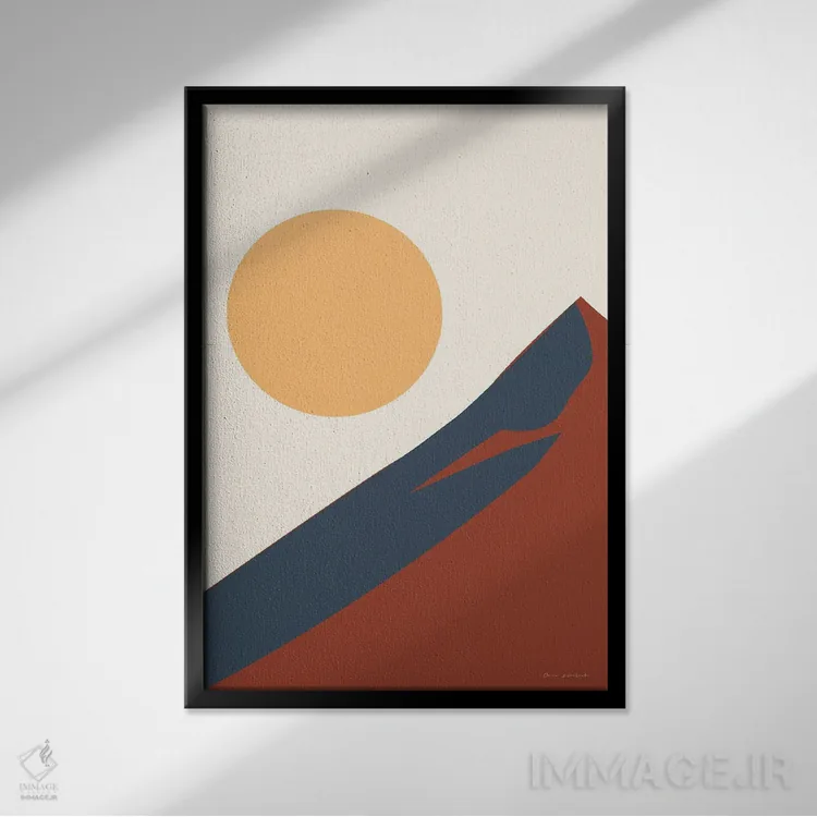 تابلو مینیمال منظره بوهو I اثر عمر اسکالانته - نمای قابدار مشکی