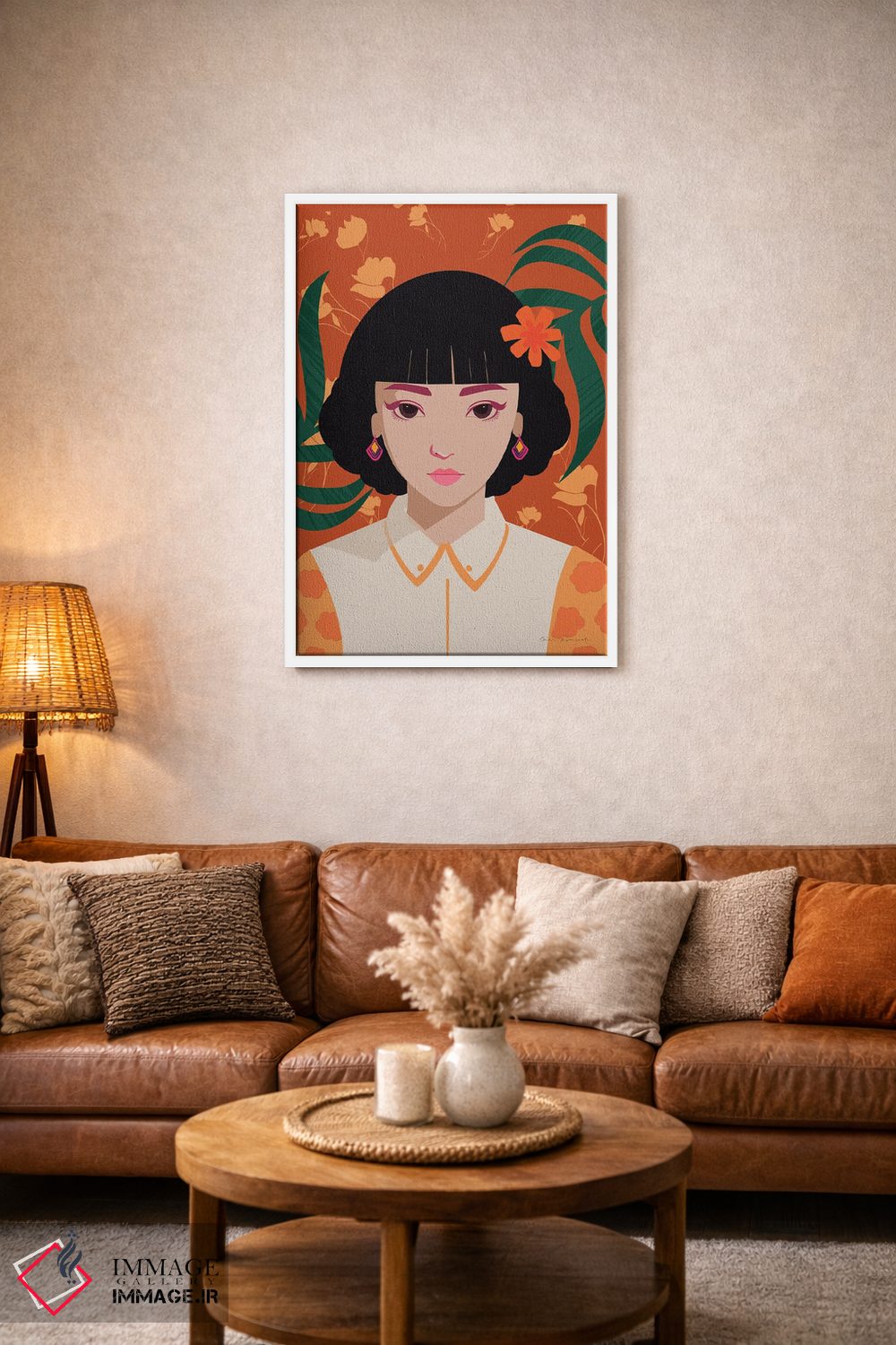 تابلو دکوراتیو زن بوهو I اثر عمر اسکالانته - D2W