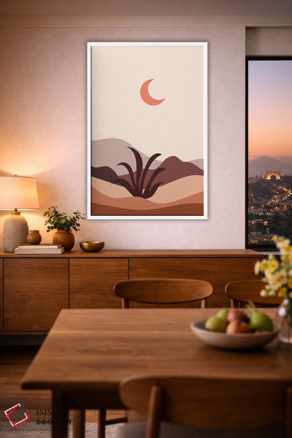 تابلو مینیمال بیابان بوهو II اثر عمر اسکالانته - D1W