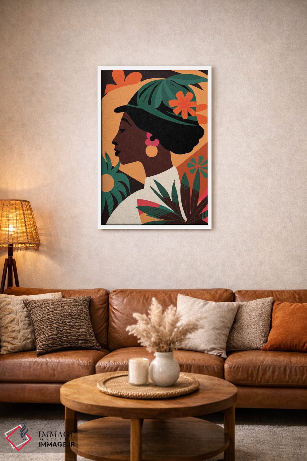 تابلو دکوراتیو زن بوهو III اثر عمر اسکالانته - D2W