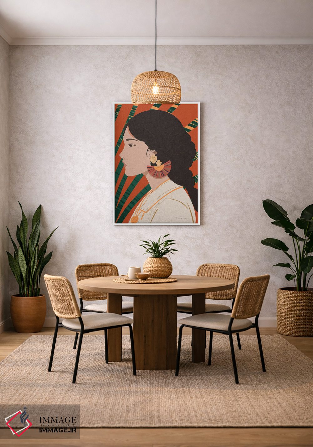 تابلو دکوراتیو زن بوهو IV اثر عمر اسکالانته - D3W