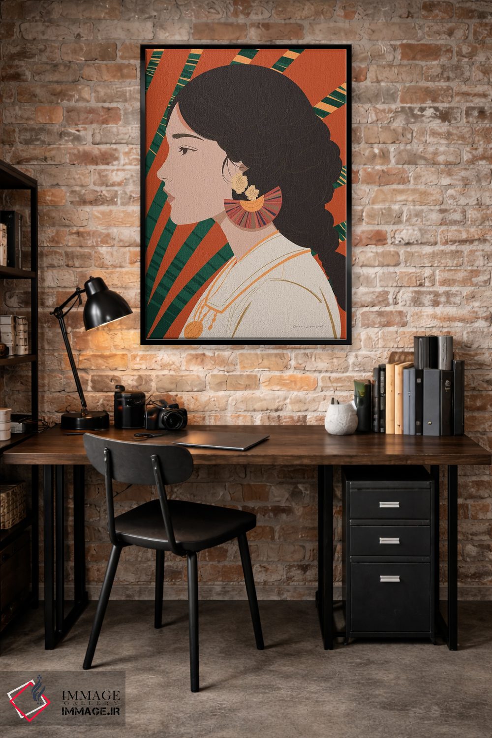 تابلو دکوراتیو زن بوهو IV اثر عمر اسکالانته - D5B