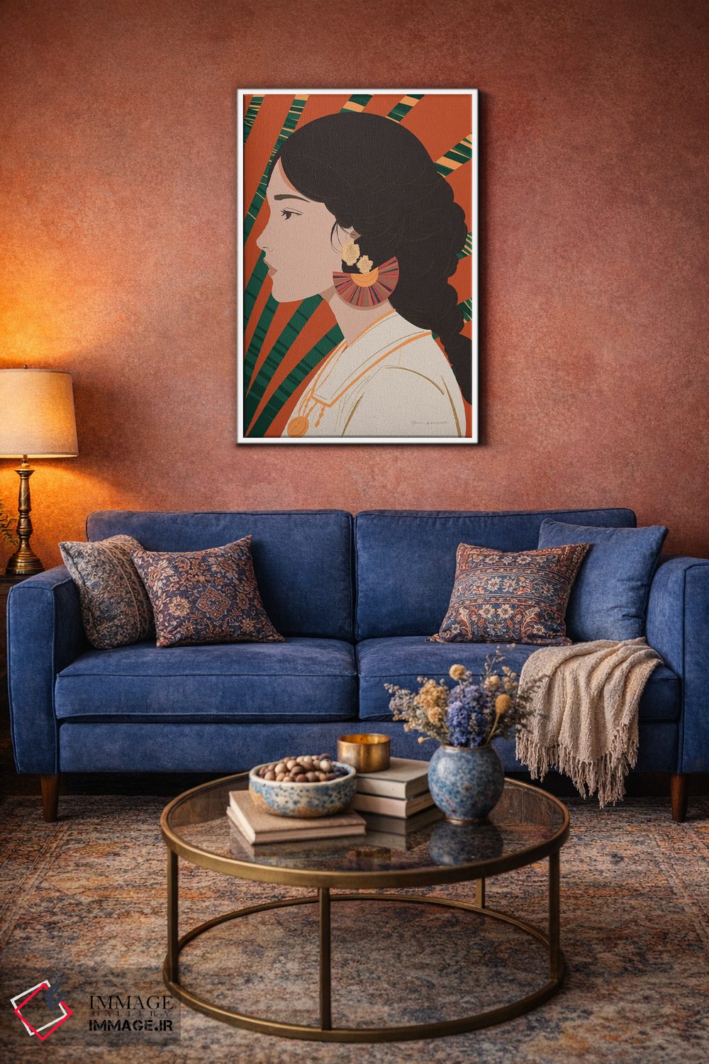 تابلو دکوراتیو زن بوهو IV اثر عمر اسکالانته - D4W