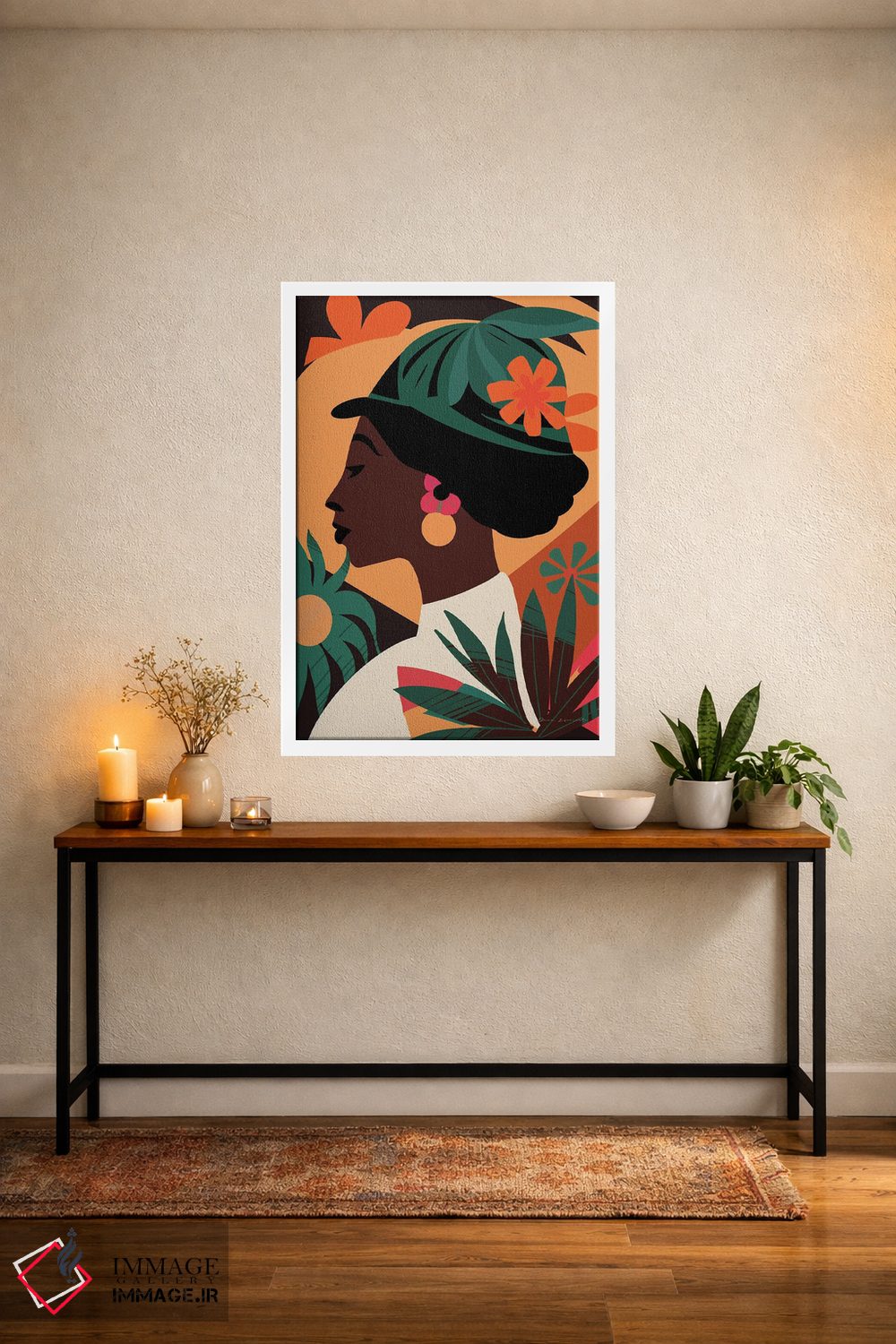 تابلو دکوراتیو زن بوهو III اثر عمر اسکالانته - D4W