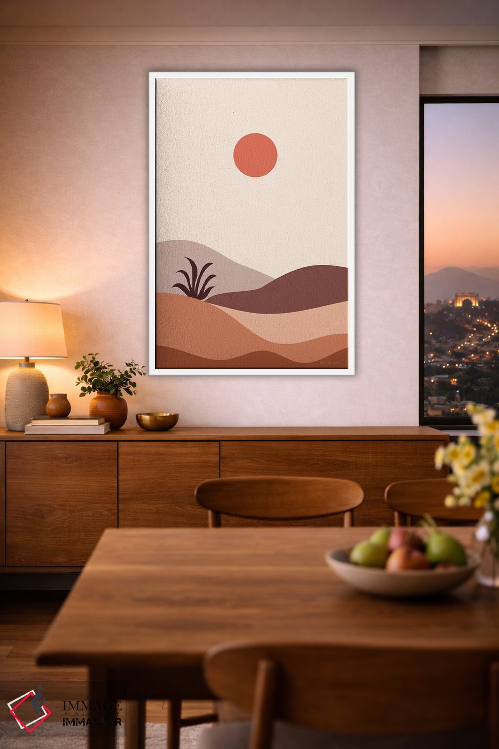 تابلو مینیمال بیابان بوهو I اثر عمر اسکالانته - D1W