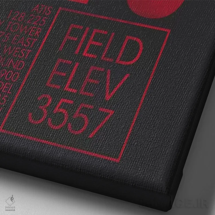 تابلو دکوراتیو کلگری اثر ۰۸ لفت - نمای نزدیک بافت بوم