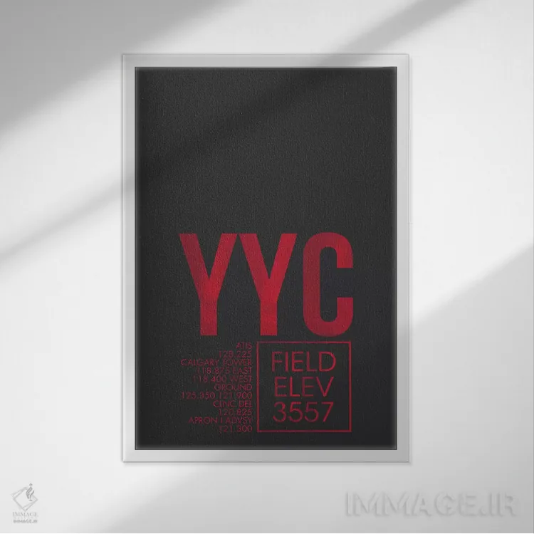 تابلو دکوراتیو کلگری اثر ۰۸ لفت - نمای قابدار سفید