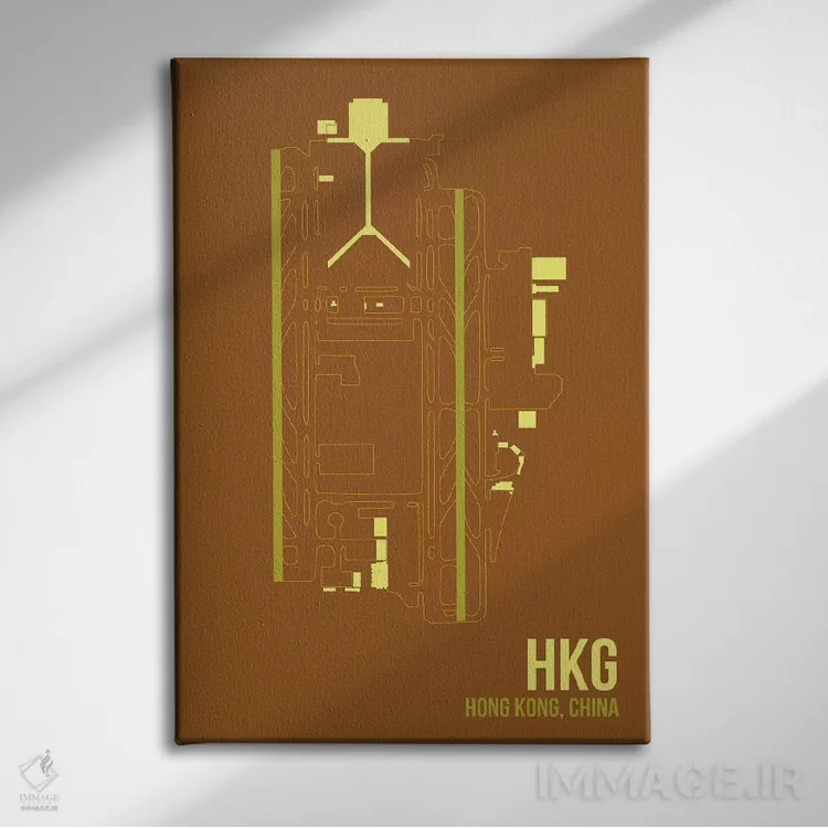 تابلو دکوراتیو هنگ کنگ اثر ۰۸ لفت - نمای روبهرو روی دیوار