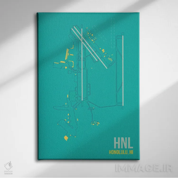 تابلو دکوراتیو هونولولو اثر ۰۸ لفت - نمای روبهرو روی دیوار