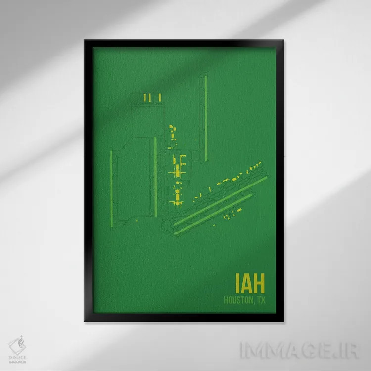 تابلو دکوراتیو هیوستون اثر ۰۸ لفت - نمای قابدار مشکی