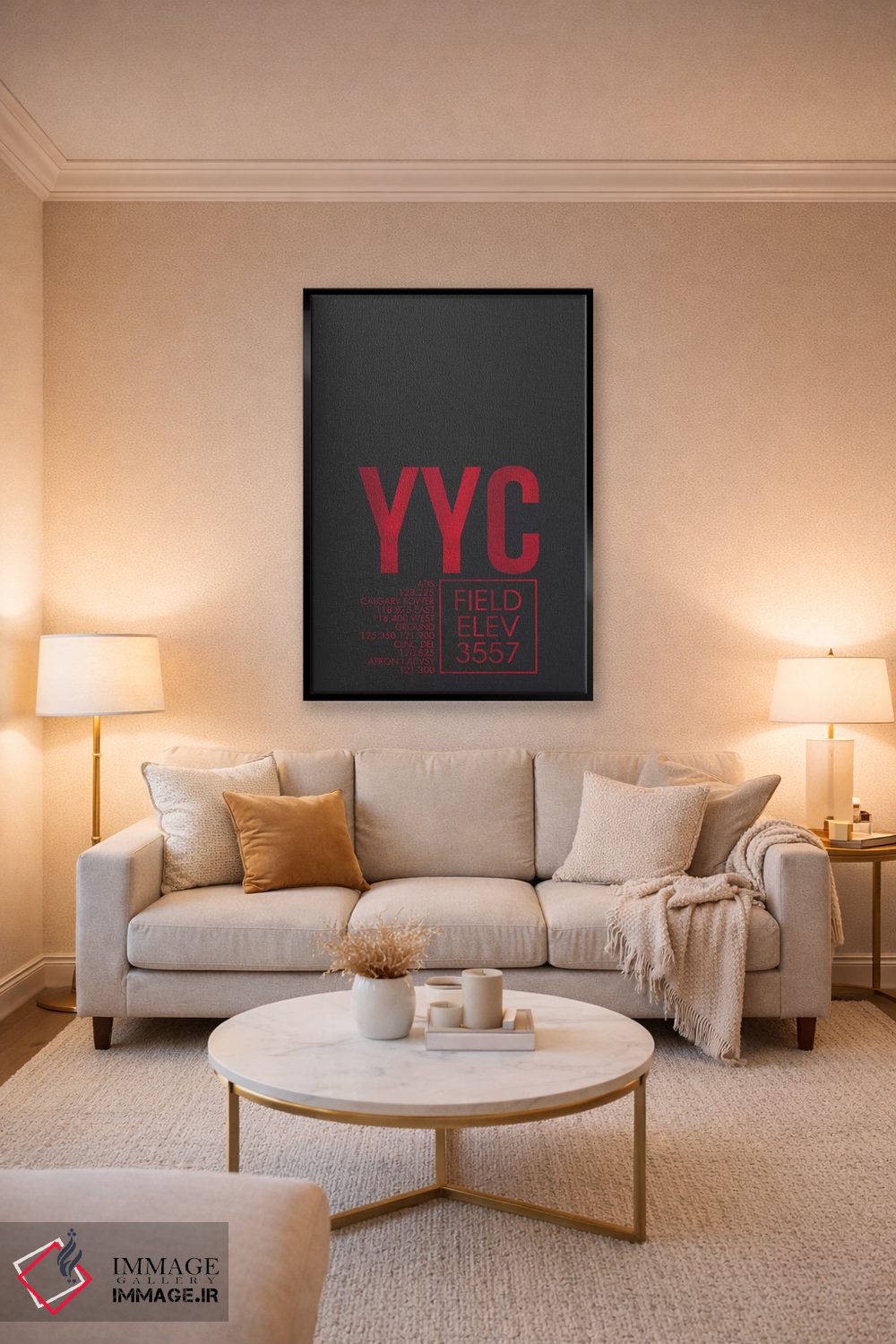 تابلو دکوراتیو کلگری اثر ۰۸ لفت - D4B