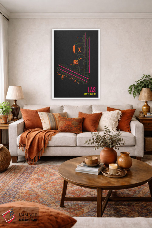 تابلو دکوراتیو لاس وگاس اثر ۰۸ لفت - D1W