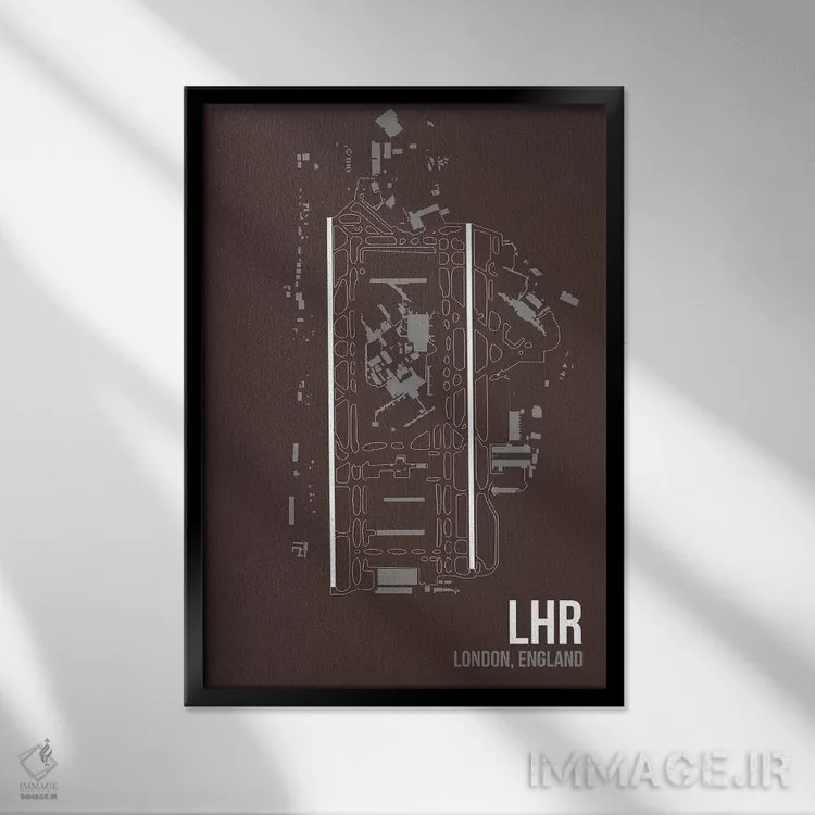 تابلو دکوراتیو لندن اثر ۰۸ لفت - نمای قابدار مشکی